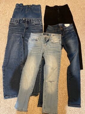 Mixed Girl’s size 10 Jeans Pack - Blue and Black Denim